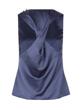 Load image into Gallery viewer, TWISTED BACK Top // Nightshadow blue