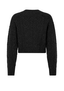 CABLE CROP Knit // Phantom