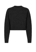 Load image into Gallery viewer, CABLE CROP Knit // Phantom