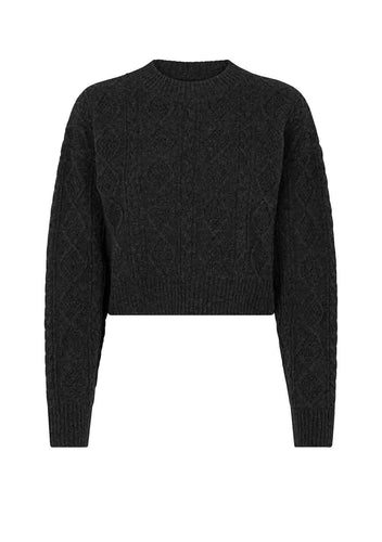 CABLE CROP Knit // Phantom