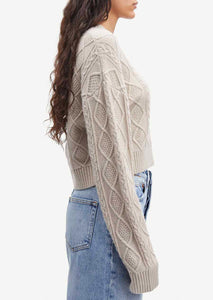 CABLE CROP Knit // Nacreous clouds