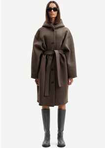 HOODIE COAT // Major brown