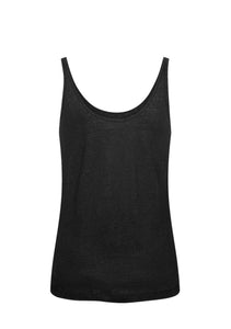 LINEN BASIC Tank // Black