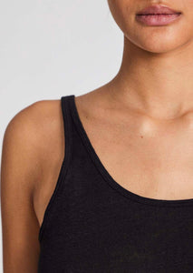 LINEN BASIC Tank // Black