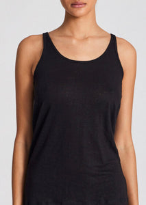 LINEN BASIC Tank // Black