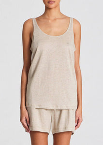 LINEN BASIC Tank // Natural