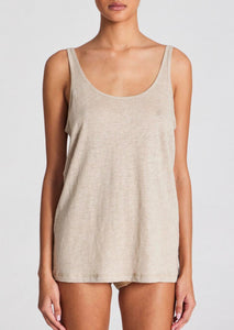 LINEN BASIC Tank // Natural