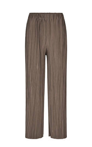 FINE PLEATED Pants // Major brown