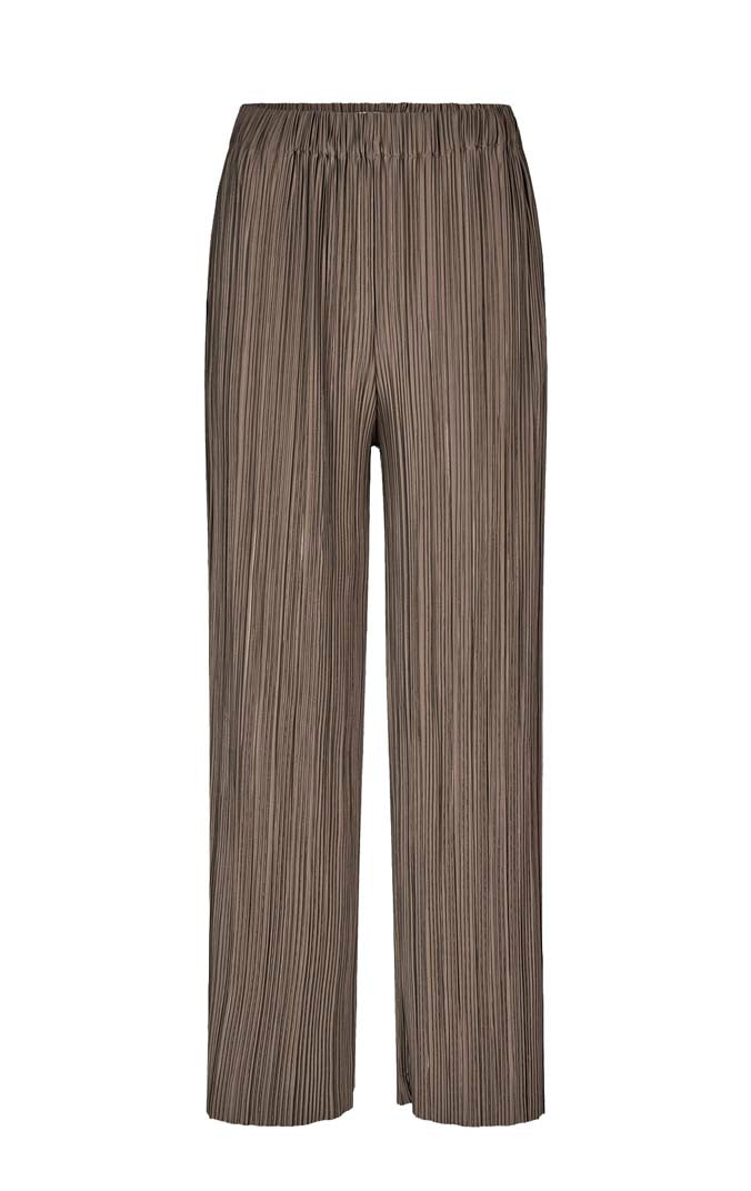 FINE PLEATED Pants // Major brown