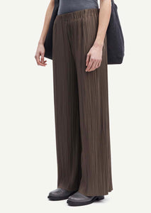 FINE PLEATED Pants // Major brown