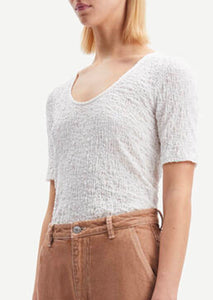 TEXTURED Top // Clear cream