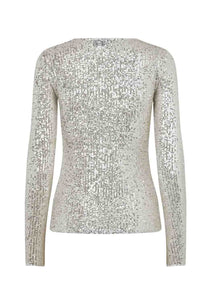 SEQUINS Top // Silver