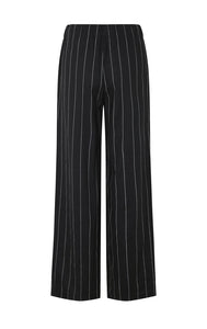 STRIPED LINEN Pants // Black