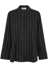 Load image into Gallery viewer, STRIPED LINEN Top // Black