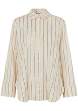 Load image into Gallery viewer, STRIPED LINEN Top // Cream