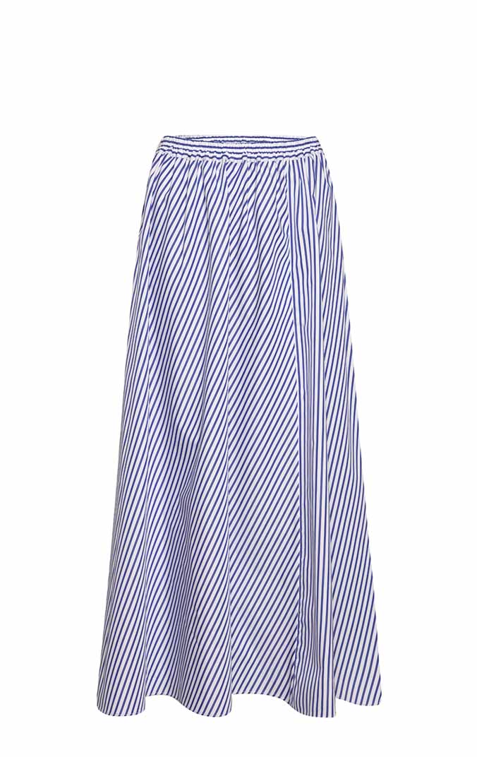 CRISPY COTTON Skirt // Blue stripes