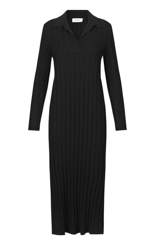 RIB MIDI Dress // Black