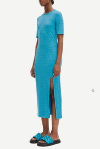 SLIM JERSEY Dress // Aqua space dye