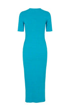 Load image into Gallery viewer, SLIM JERSEY Dress // Aqua space dye