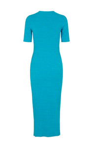 SLIM JERSEY Dress // Aqua space dye