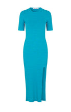 Load image into Gallery viewer, SLIM JERSEY Dress // Aqua space dye