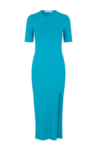 SLIM JERSEY Dress // Aqua space dye