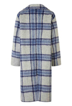 Load image into Gallery viewer, SOFT CHECKERED Coat // Blue pearl check