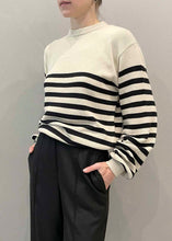 Load image into Gallery viewer, STRIPES COTTON Knit // Black Stripe