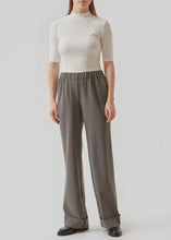 Load image into Gallery viewer, WIDE TURN UP LEG Pants // Grey pinstripes