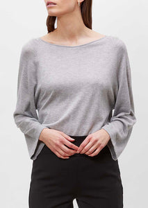 4/5 SLEEVE Knit // Grey melange