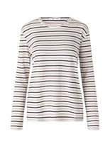 Load image into Gallery viewer, COTTON STRIPES LS Basic // Choco bark st.