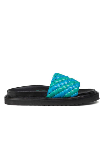 BRAIDED Sandals // Tile blue multi