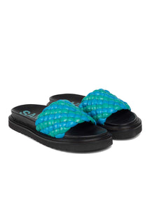 BRAIDED Sandals // Tile blue multi