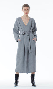 ROBE JACKET Coat // Grey melange