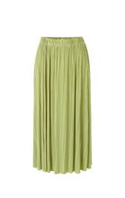 Load image into Gallery viewer, PLEATED JERSEY Skirt // Tarragon