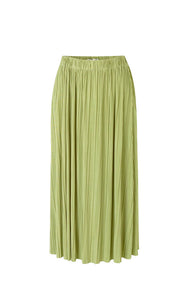 PLEATED JERSEY Skirt // Tarragon