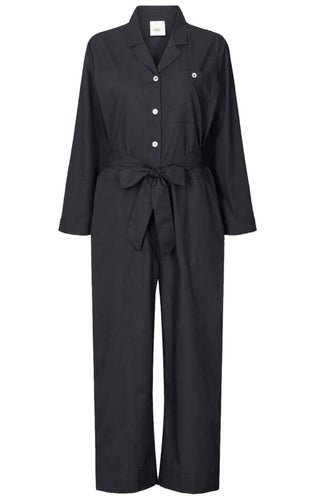 POPLIN COTTON Jumpsuit // Black