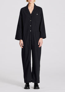 POPLIN COTTON Jumpsuit // Black