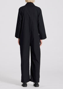 POPLIN COTTON Jumpsuit // Black