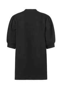 PUFF SHORT SLEEVE SWEATSHIRT Top // Black