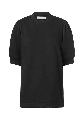 PUFF SHORT SLEEVE SWEATSHIRT Top // Black