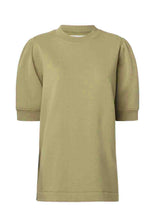 Load image into Gallery viewer, PUFF SHORT SLEEVE SWEATSHIRT Top // Covert green