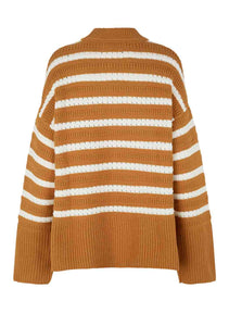 STRIPED JUMPER Knit // Brown sugar