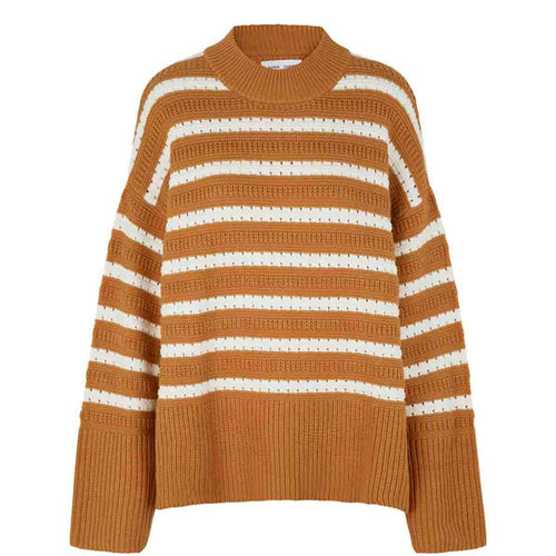 STRIPED JUMPER Knit // Brown sugar