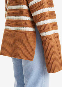 STRIPED JUMPER Knit // Brown sugar