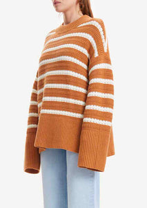 STRIPED JUMPER Knit // Brown sugar