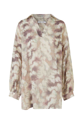 TIE DYE ART Top // Blurred brown