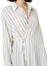 Load image into Gallery viewer, WRAP RELAXED Top // Green stripe