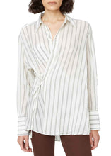 Load image into Gallery viewer, WRAP RELAXED Top // Green stripe