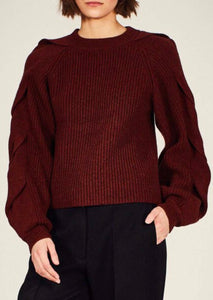 VOLUMINOUS SLEEVE Knit // Rust